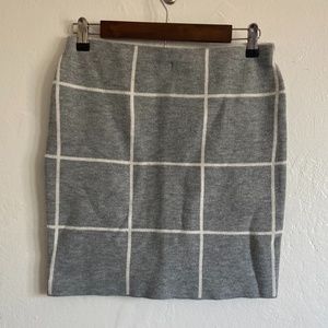 Gray Plaid Skirt